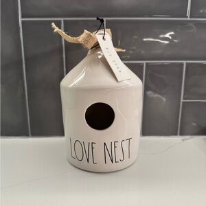 ~NWT~ Rae Dunn Cream Love Nest Birdhouse
